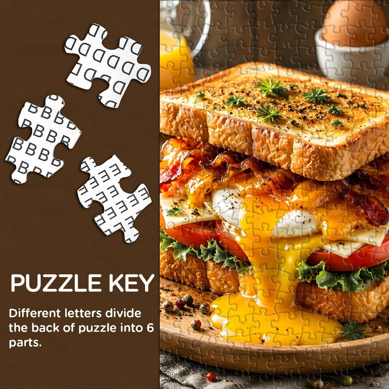 Hearty Egg Toast Jigsaw Puzzle 1000 Pieces