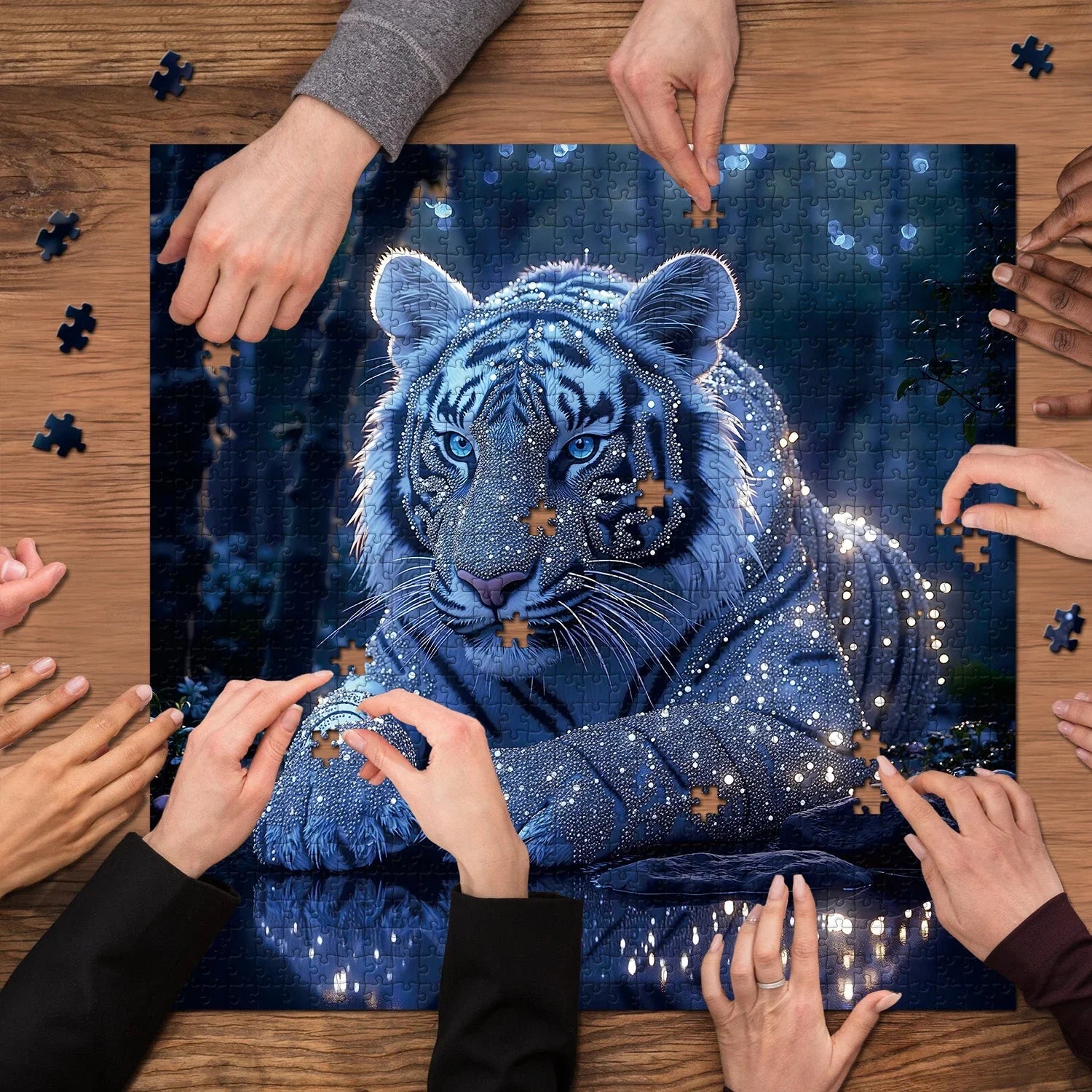 Starlit Tiger Jigsaw Puzzle 1000 Pieces