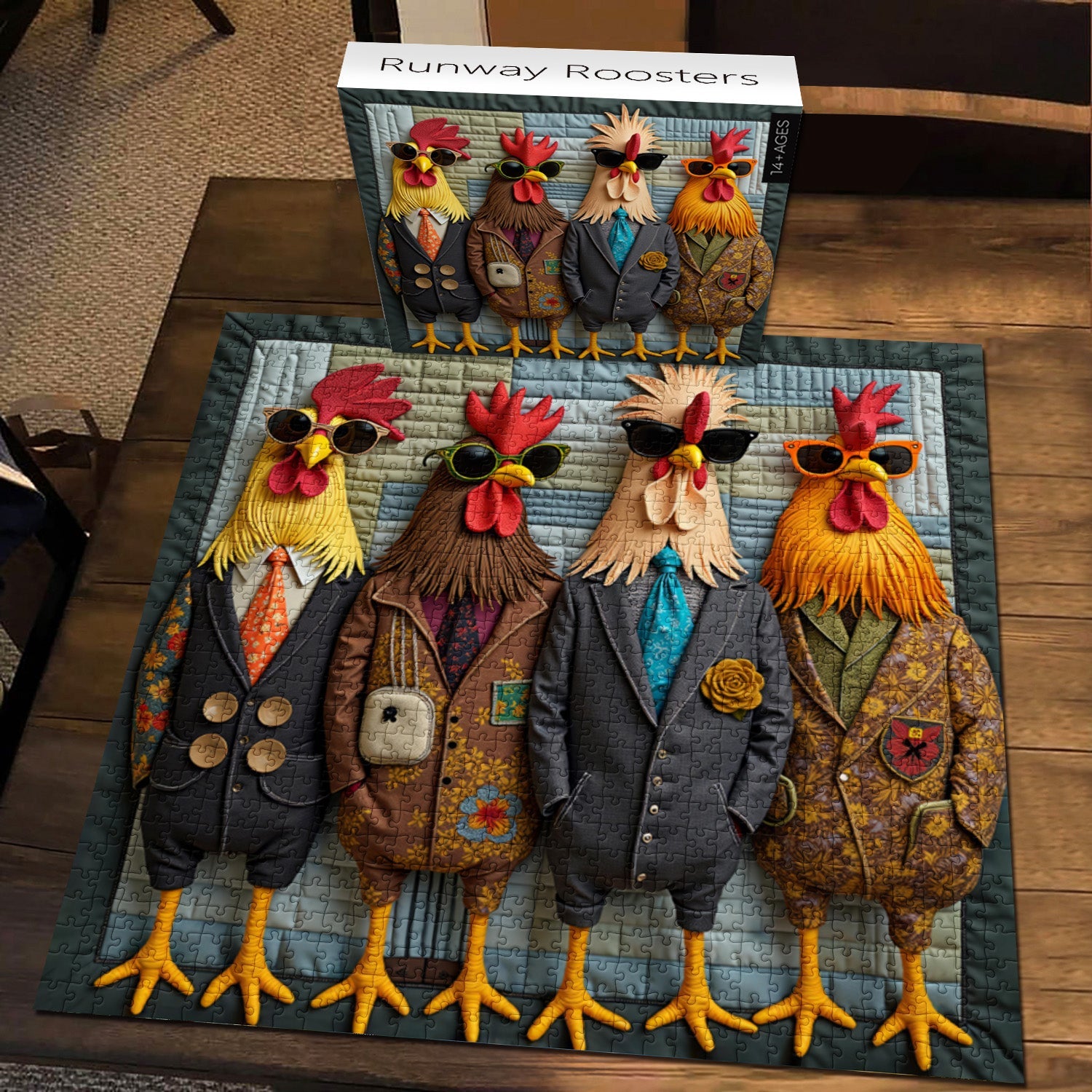 Runway Roosters Puzzle 1000 Teile