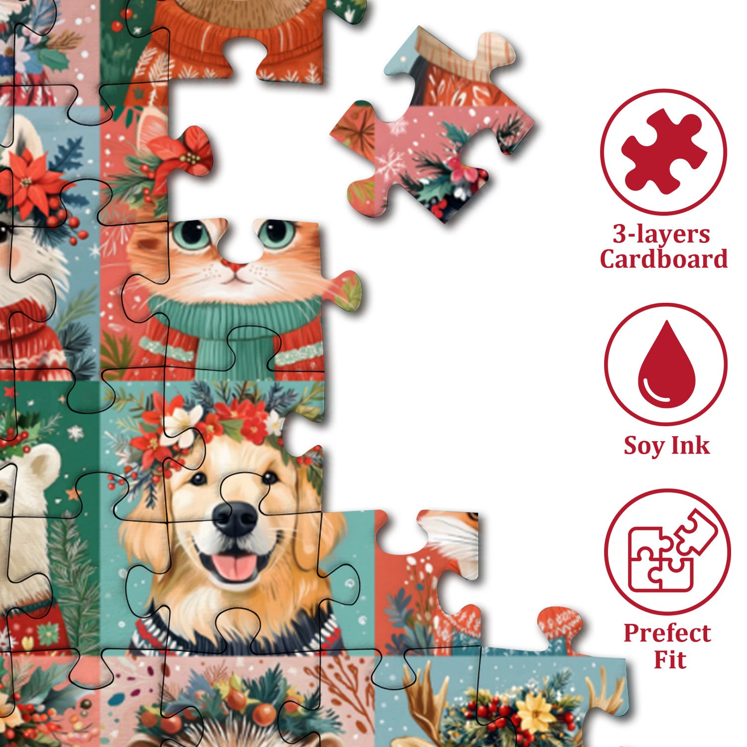 Festive Animal Friends Jigsaw Puzzles 1000 Pieces