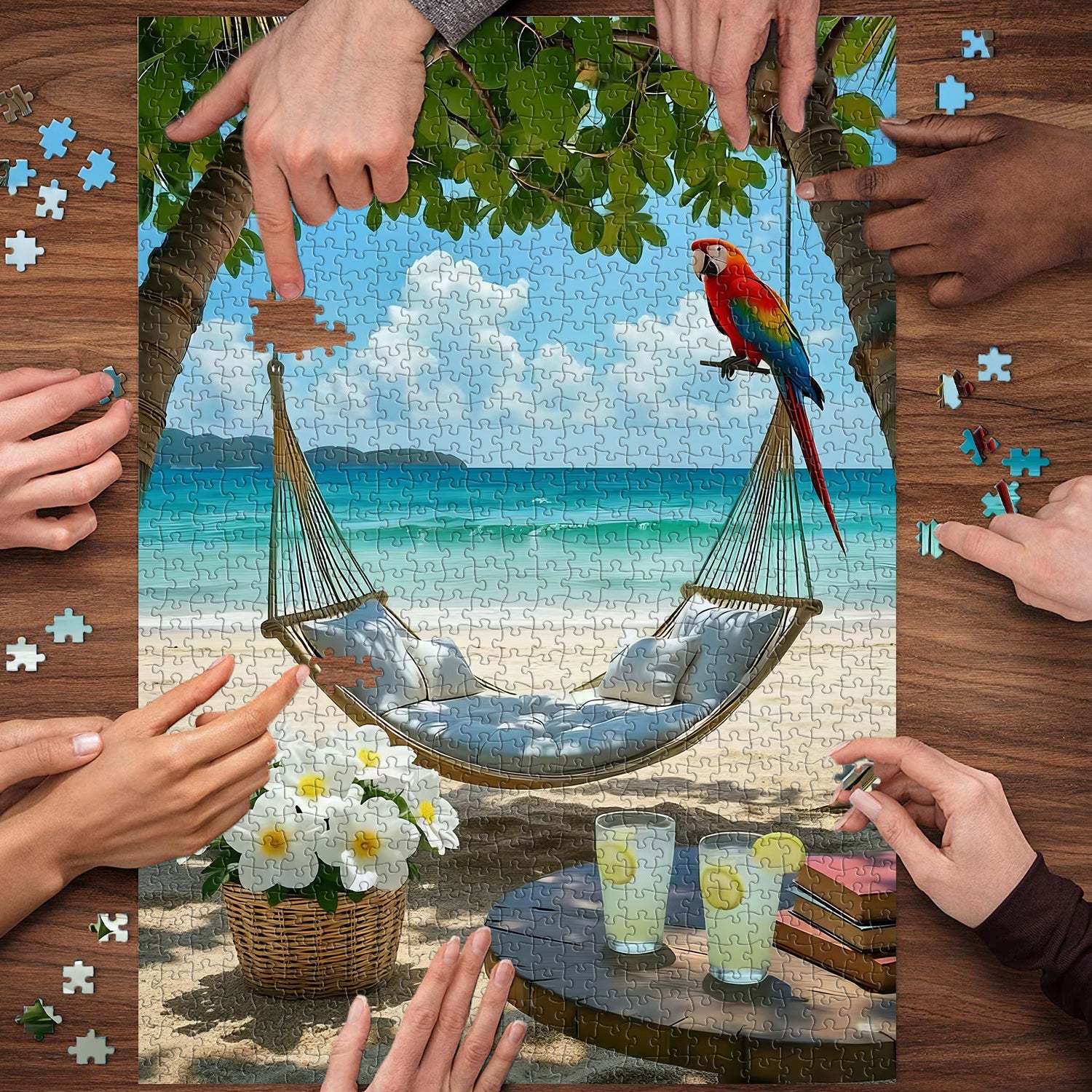 Entspannender Strandtag-Puzzle, 1000 Teile