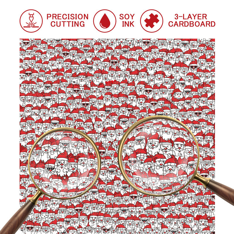 Pickforu® Christmas Find Santa's Secrets Jigsaw Puzzle 1000 Pieces