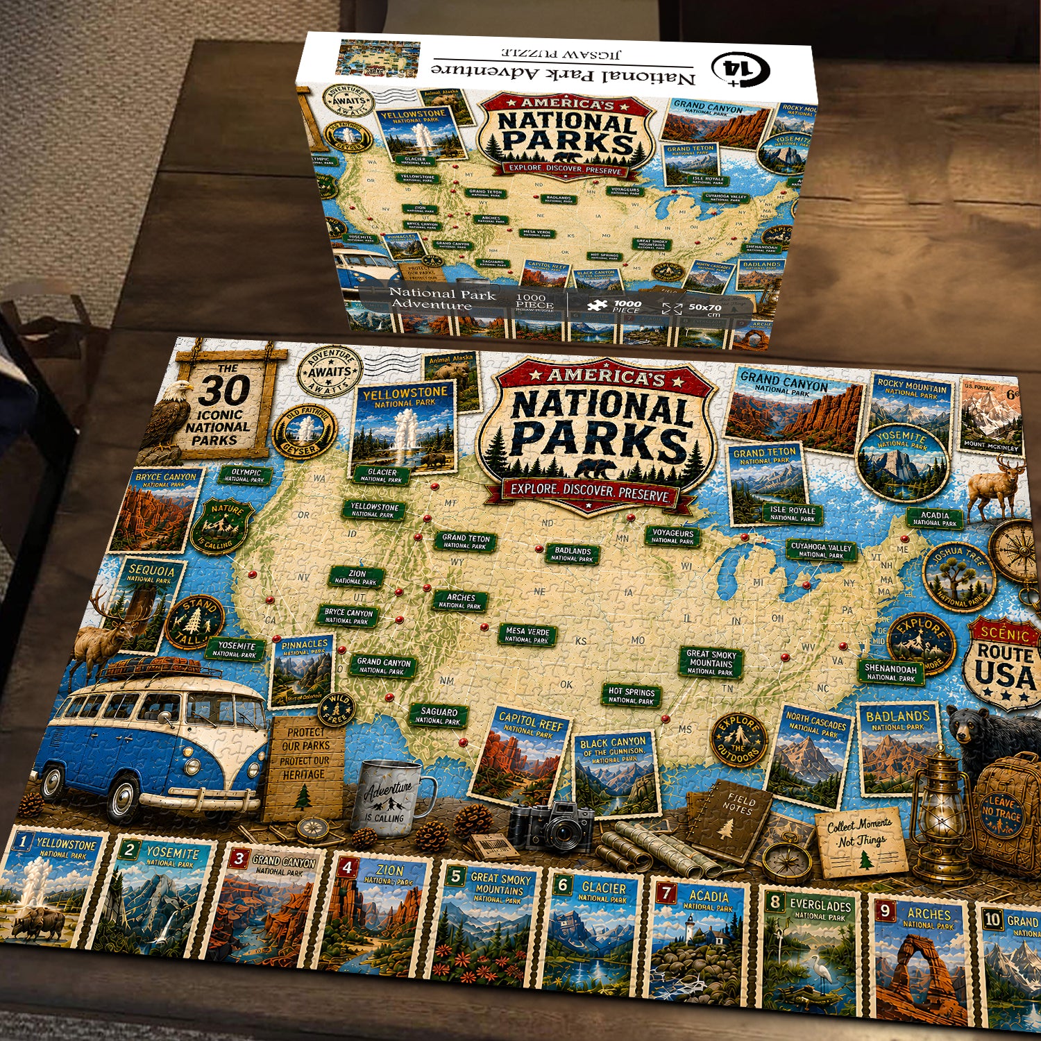 National Park Adventure Jigsaw Puzzle 1000 Pieces