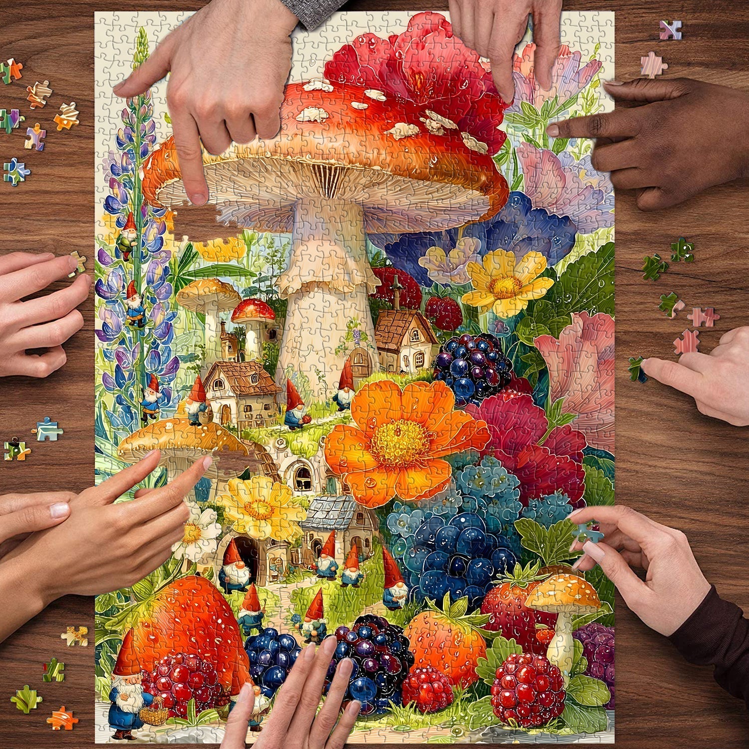 Blossom & Gnome Home Jigsaw Puzzle 1000 Pieces
