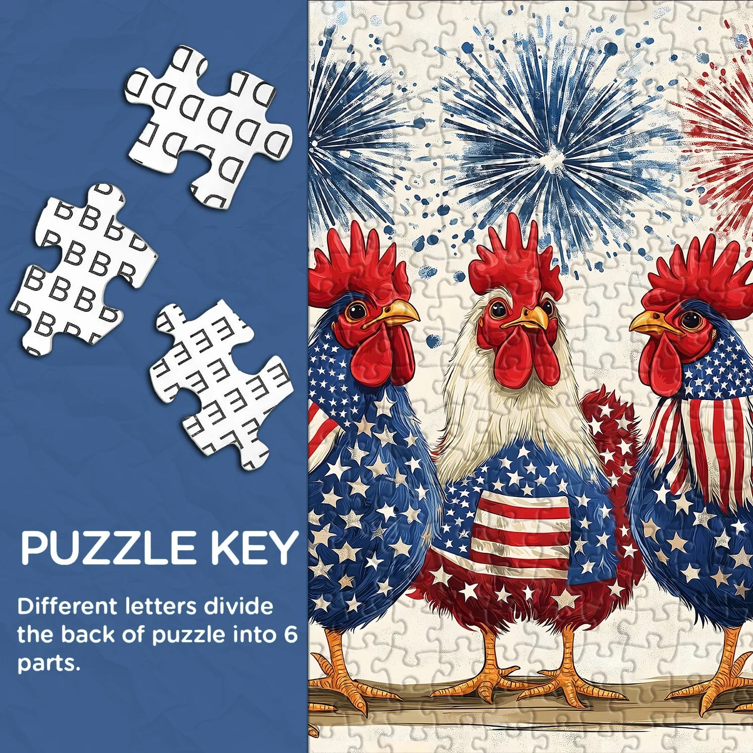 Puzzle Galli Patriottici 1000 Pezzi