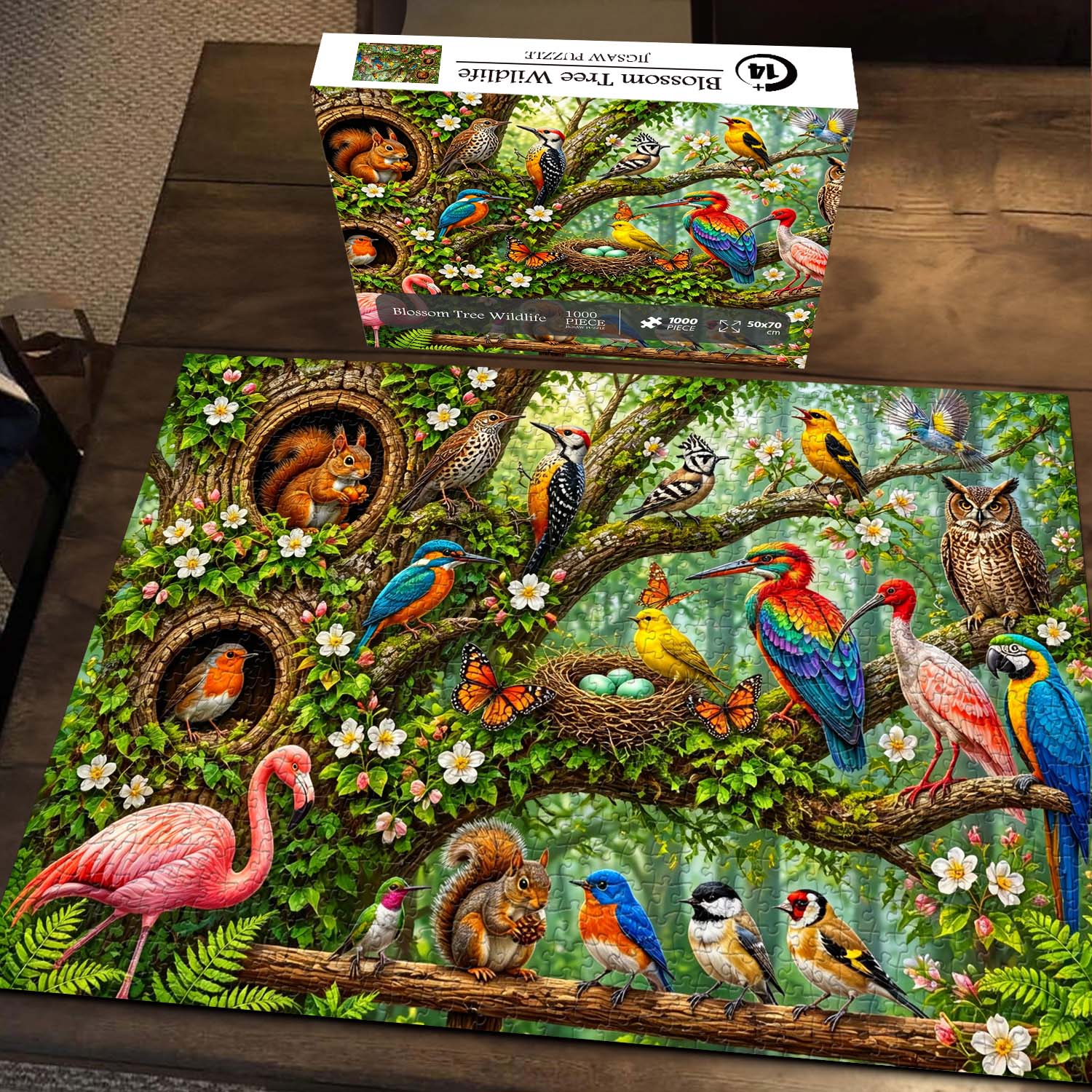 Blossom Tree Wildlife Jigsaw Puzzle 1000 Pieces