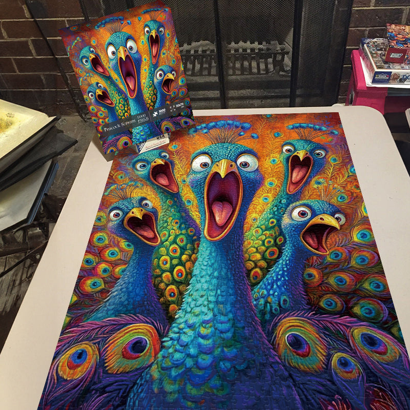 Peacock Scream Jigsaw Puzzles 1000 Pieces