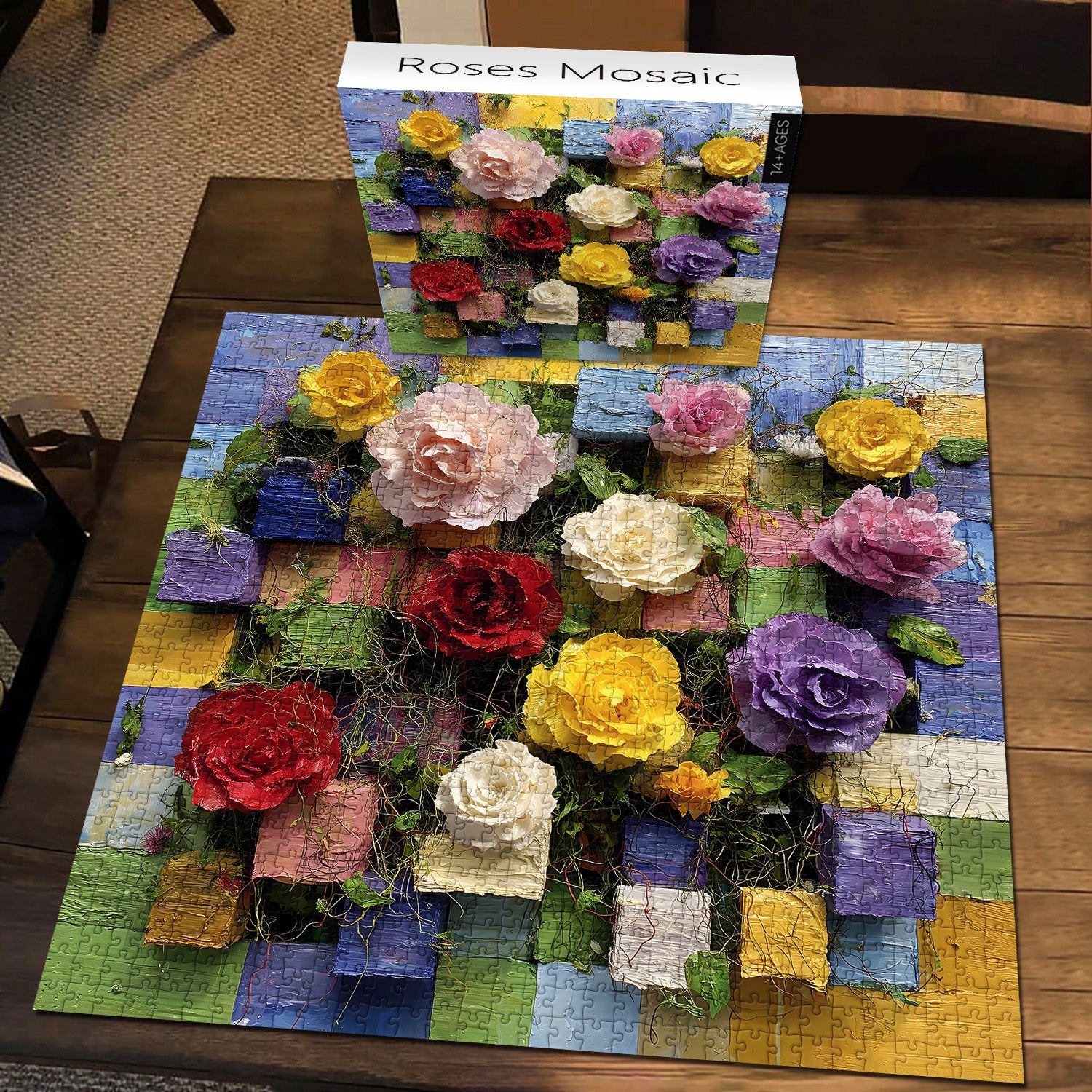 Puzzle mosaïque de roses 1000 pièces