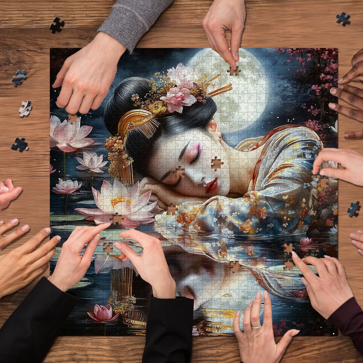 Silent Lotus Serenity Jigsaw Puzzle 1000 Pieces