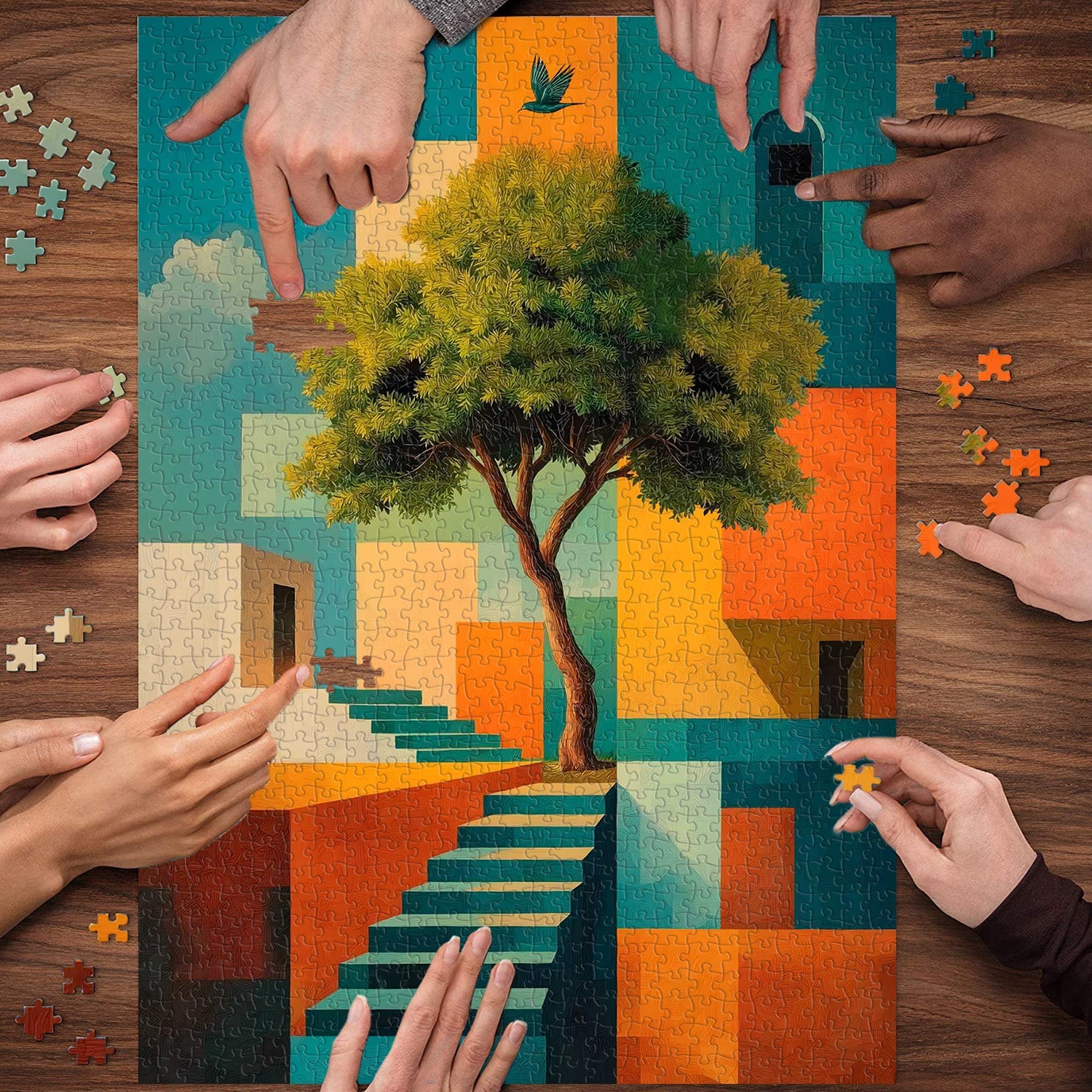 Arbre de géométrie puzzle 1000 pièces