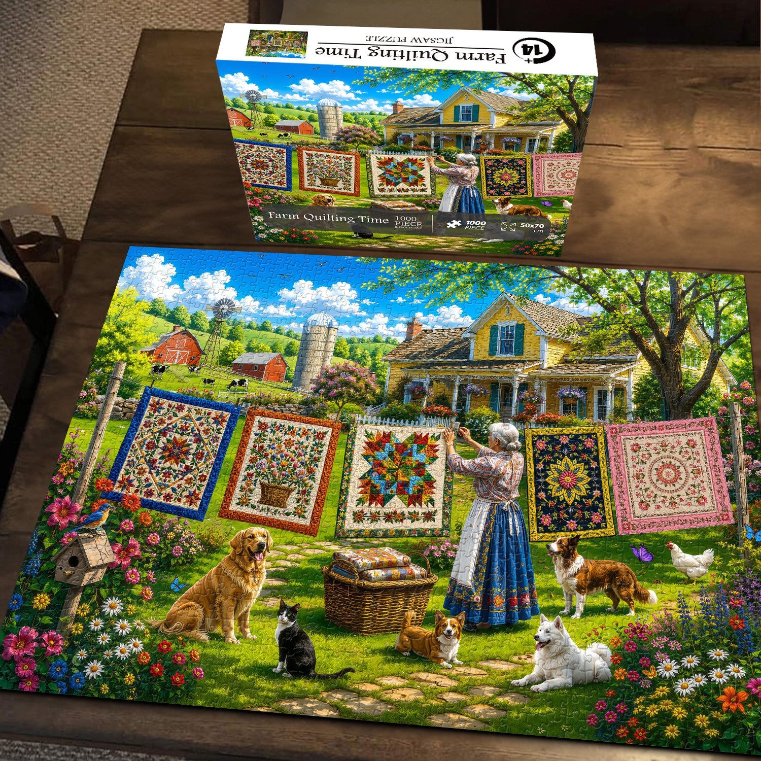 Puzzle Farm Quilting Time 1000 pezzi