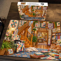 Quilt Shop Kittens Jigsaw Puzzle 1000 Pieces
