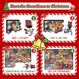 Pickforu® Vintage Christmas Calenday Wooden Jigsaw Puzzle 477 Pieces