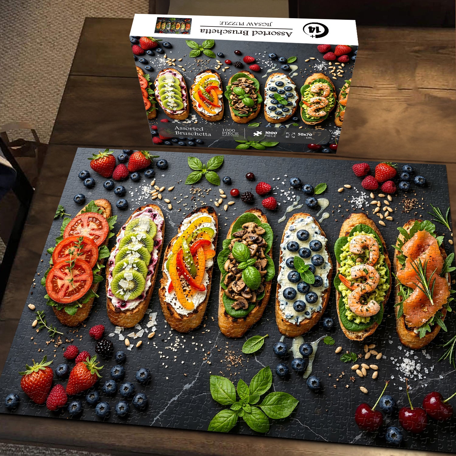 Assorted Bruschetta Jigsaw Puzzle 1000 Pieces
