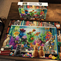 Cat and Fish Jigsaw Puzzle 1000 Pieces