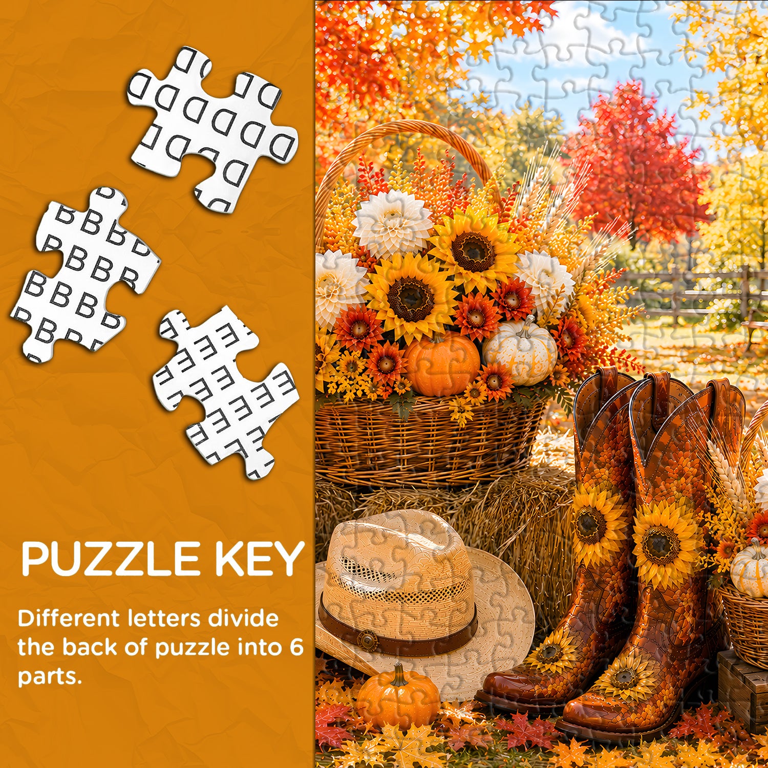 Golden Fall Market Jigsaw Puzzle 1000 Pieces