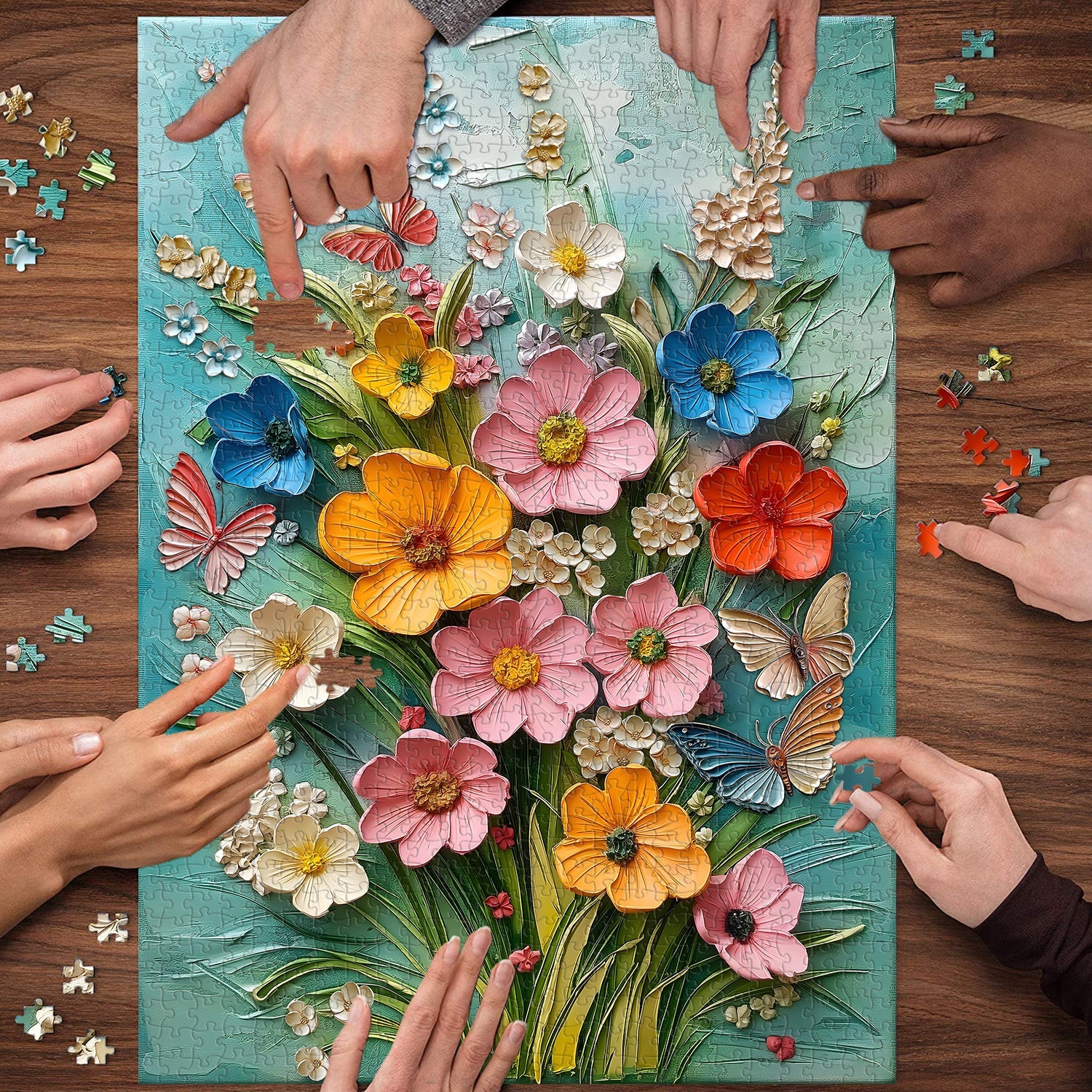 Spring Flowers Dance Jigsaw Puzzle 1000 Pieces