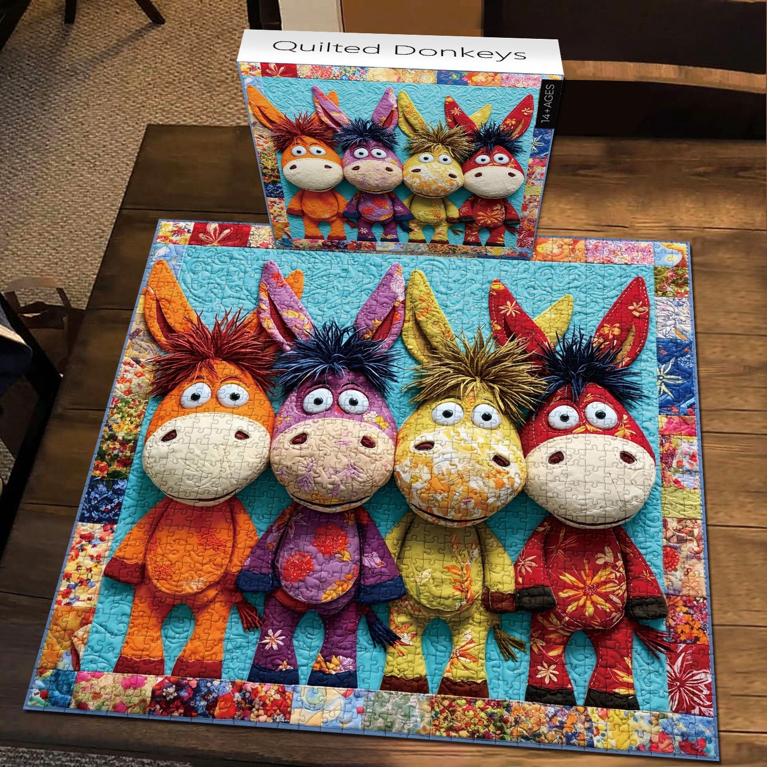 Gesteppte Esel Puzzle 1000 Teile