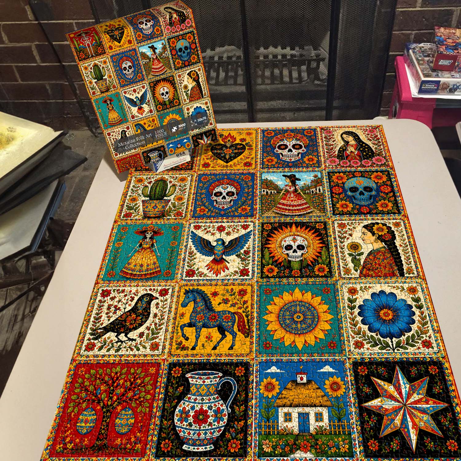 Mexican Folk Art Collection Jigsaw Puzzle 1000 Pieces
