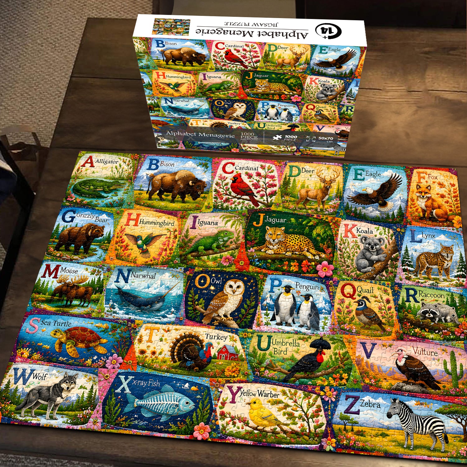 Alphabet Menagerie Jigsaw Puzzle 1000 Pieces