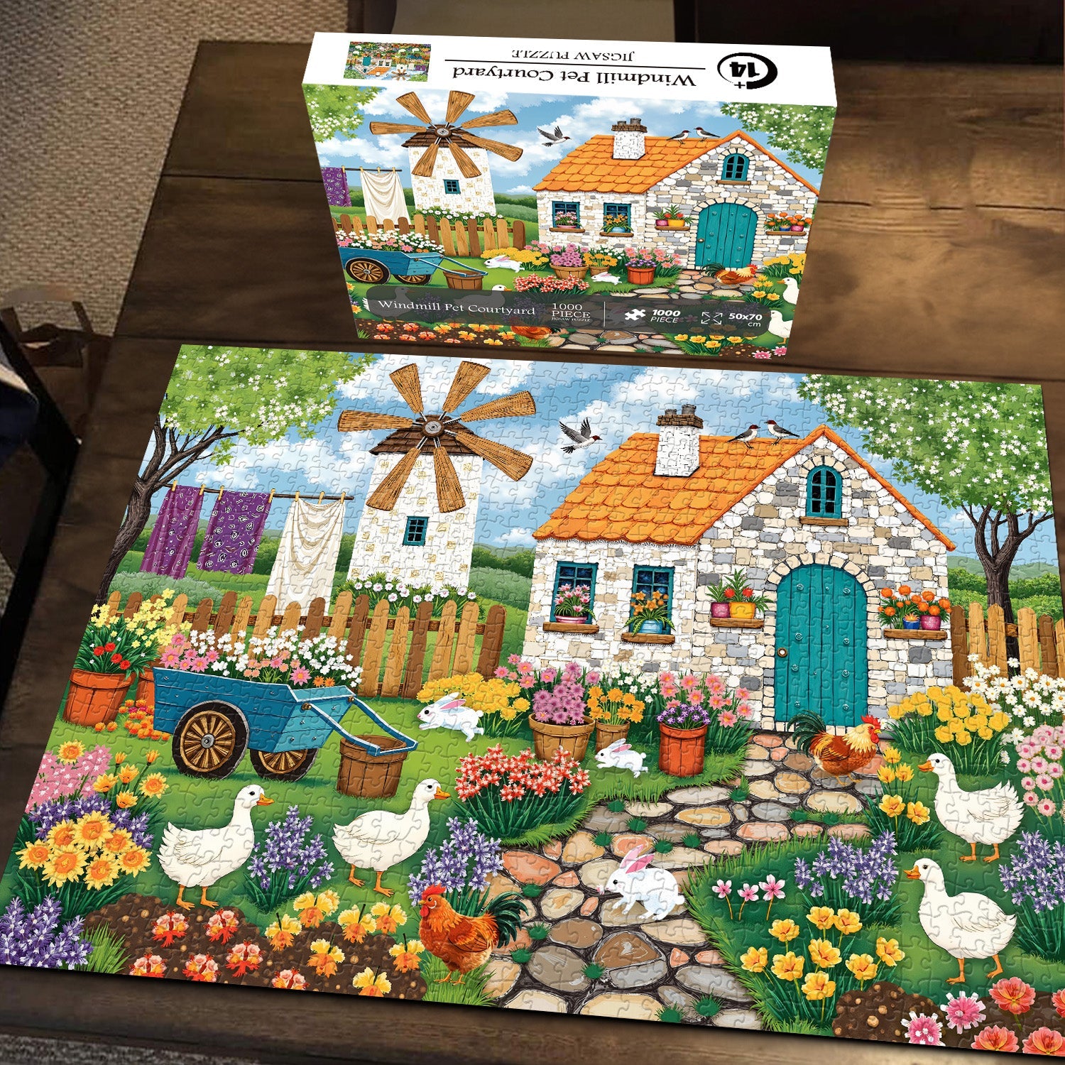 Windmill Pet Courtyard Puzzle 1000 Teile