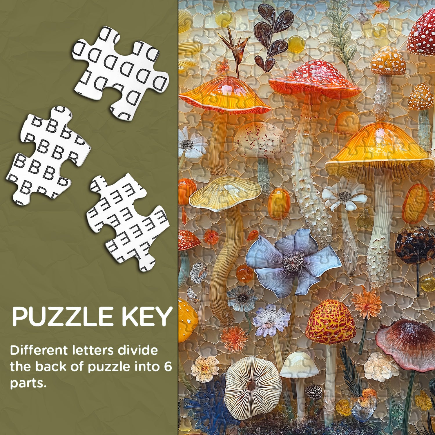 Mushrooms & Blooms Jigsaw Puzzle 1000 Pieces