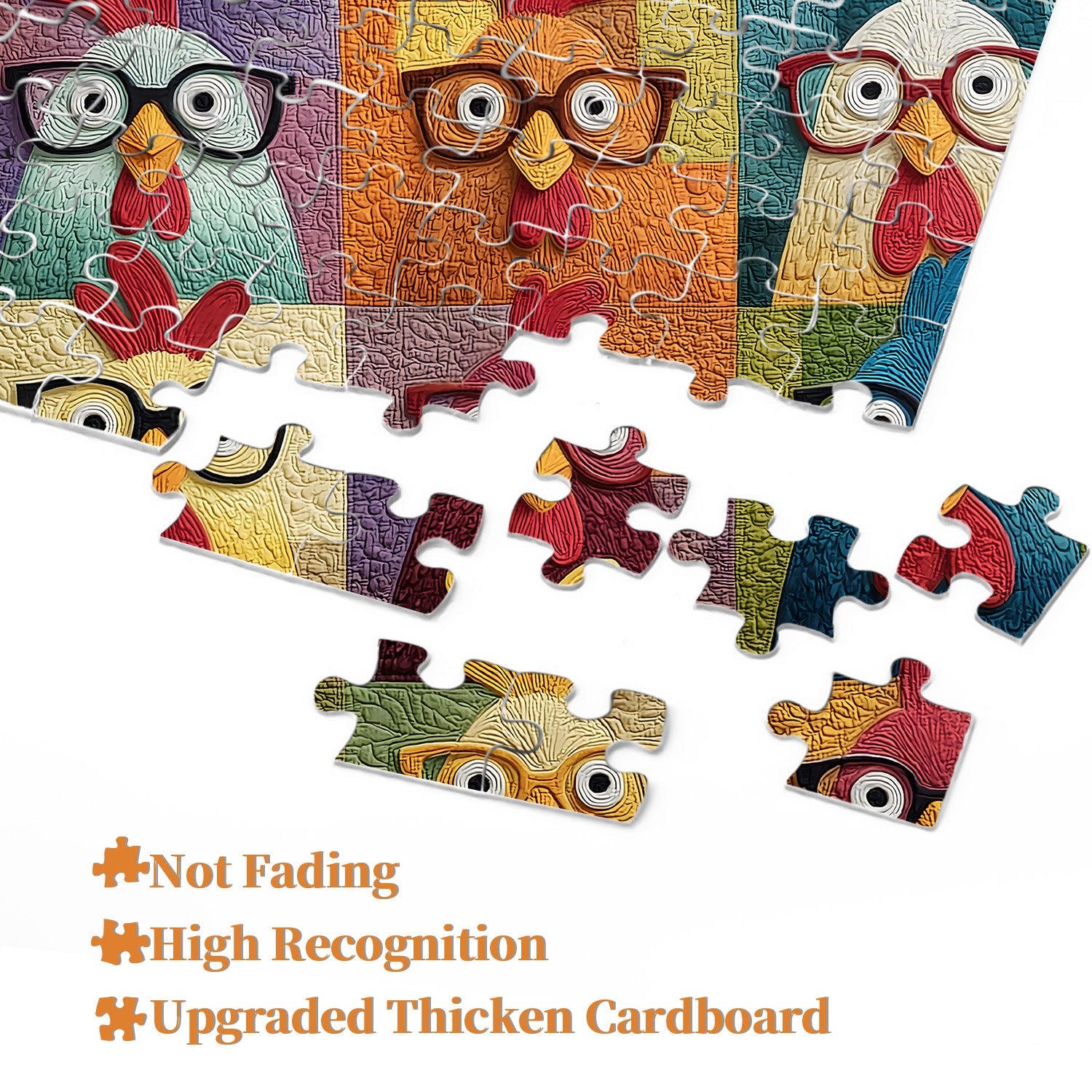 Stoff-Huhn-Spaß-Puzzle, 1000 Teile