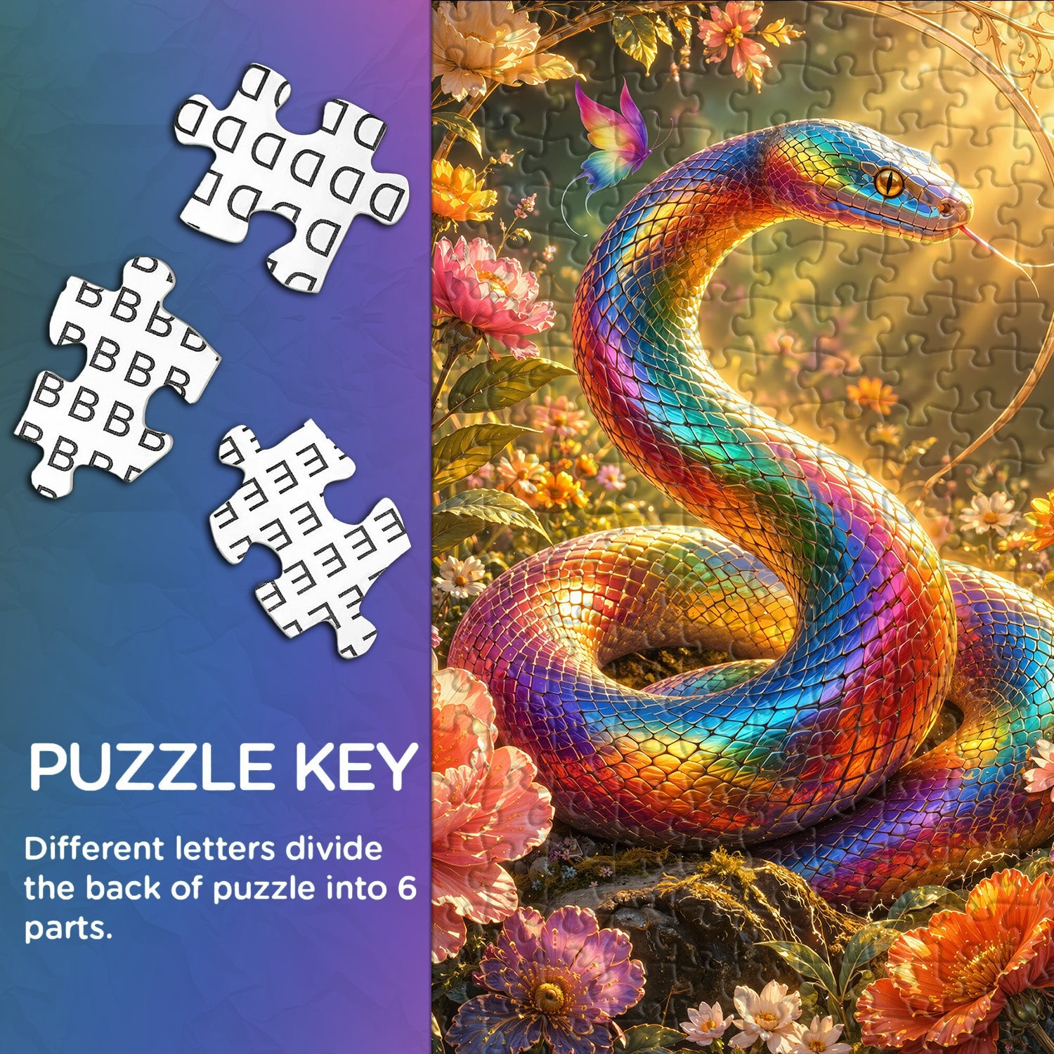 Golden Light Serpent Jigsaw Puzzle 1000 Pieces