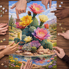 Puzzle „Blühender Kaktus“, 1000 Teile