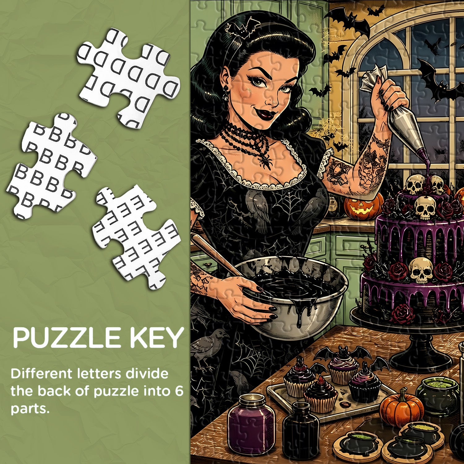 Midnight Halloween Baking Jigsaw Puzzle 1000 Pieces