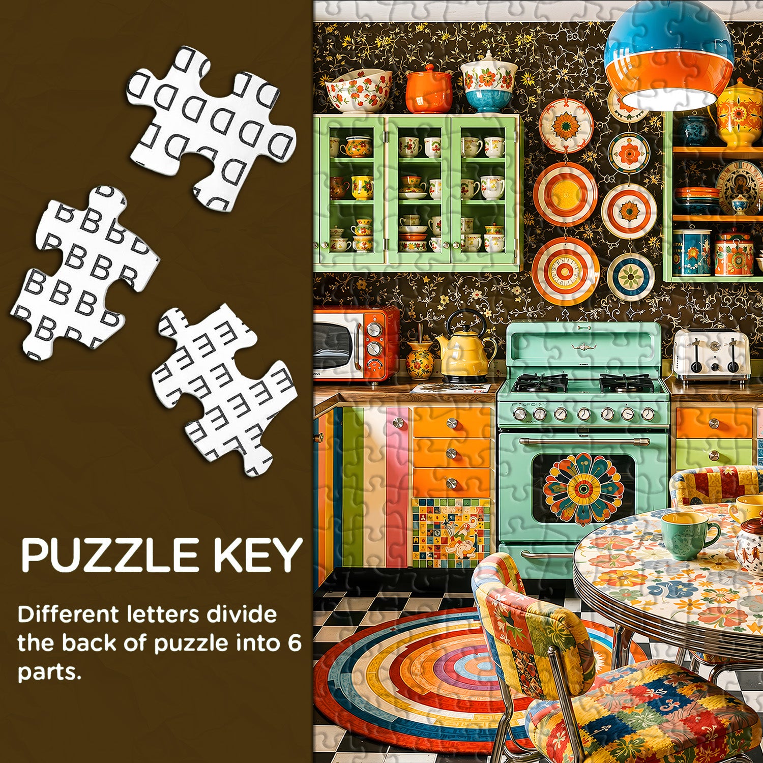 Mid-Century Color Kitchen Jigsaw Puzzle 1000 Pieces