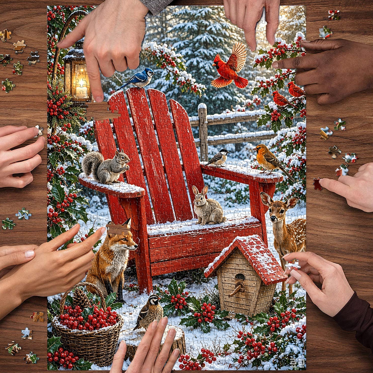 Snowy Forest Friends Jigsaw Puzzle 1000 Pieces