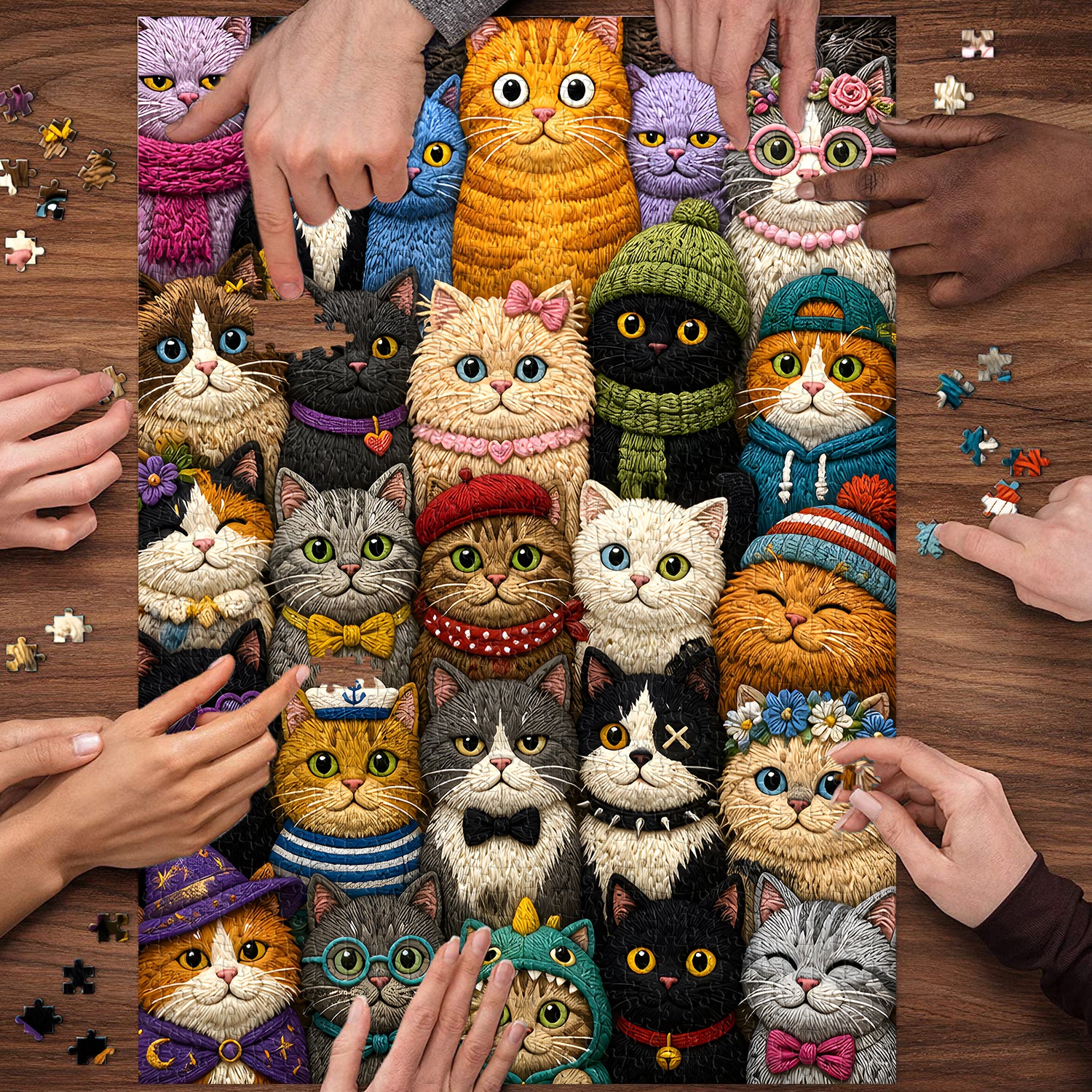 Stitched Kittens Jigsaw Puzzle 1000 Pieces