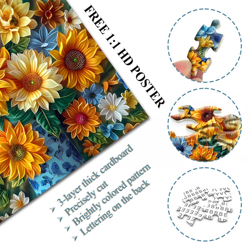 Blooming Sunflower Jigsaw Puzzles 1000 Pieces