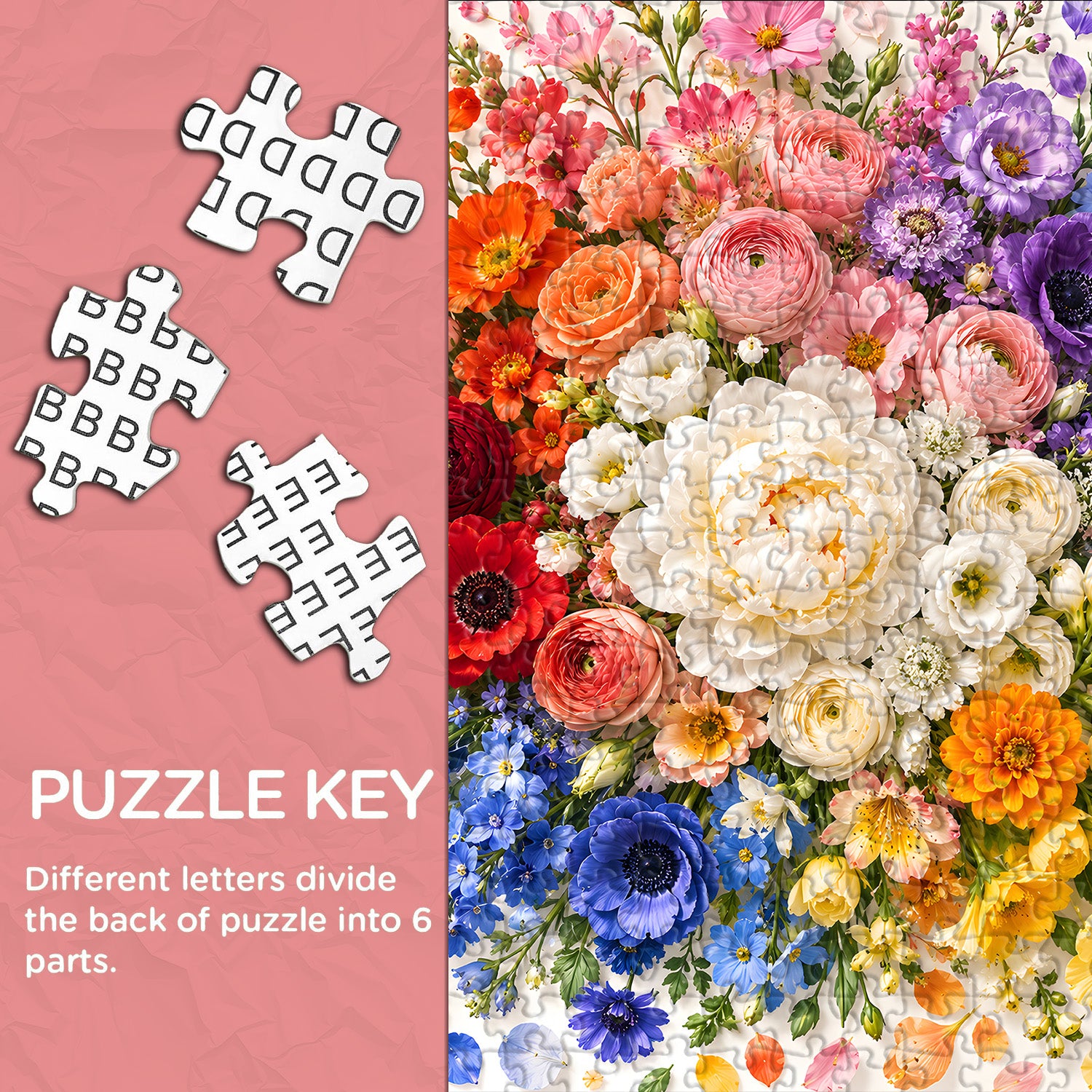Clustered Blooms Jigsaw Puzzle 1000 Pieces