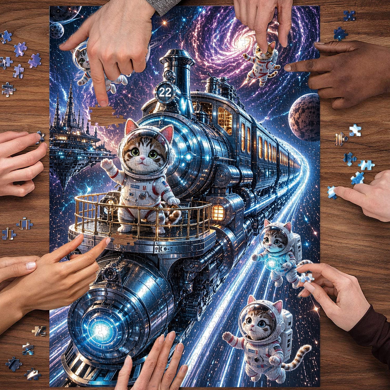 Cosmic Cat Jigsaw Puzzle 1000 Pieces