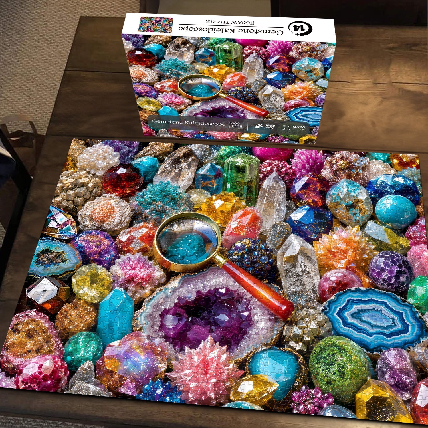 Gemstone Kaleidoscope Jigsaw Puzzle 1000 Pieces