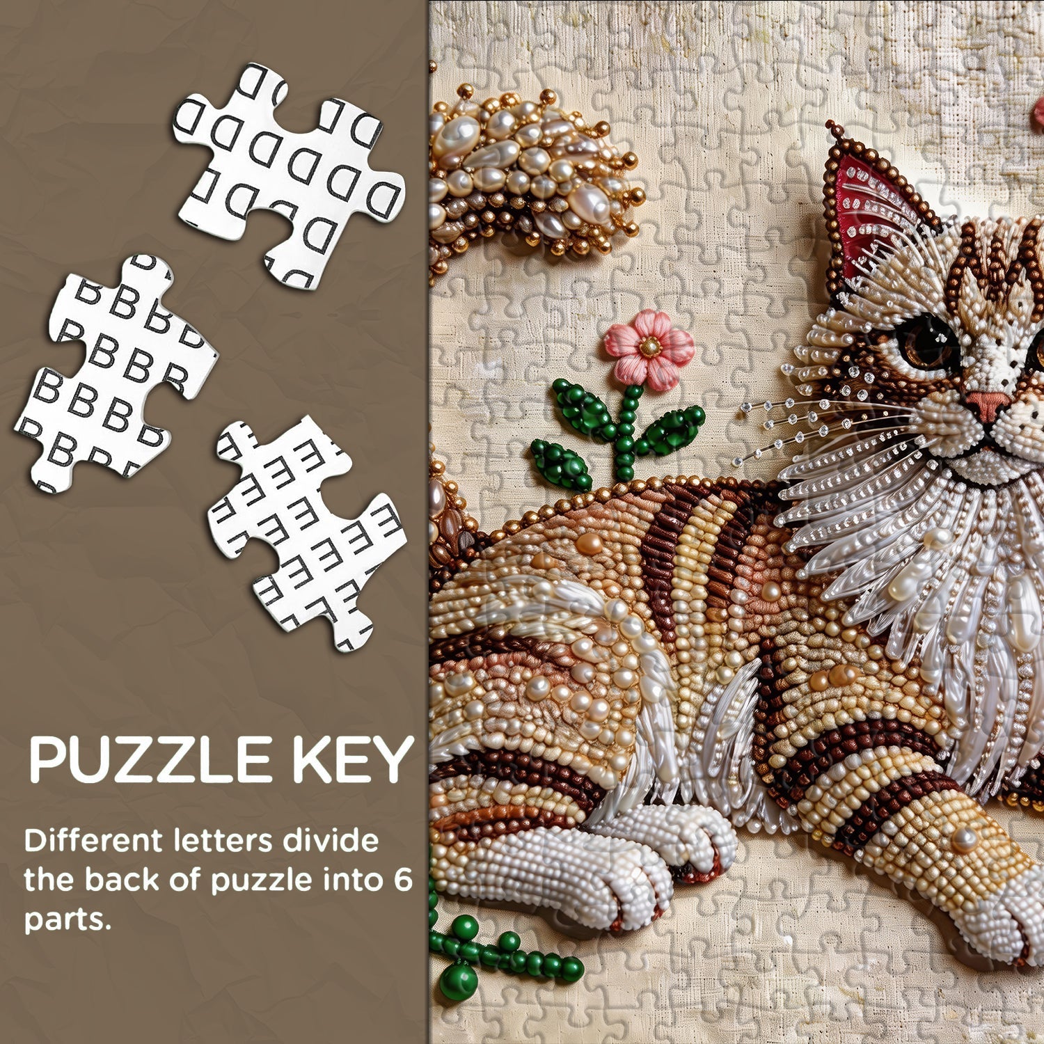 Perlenschnurrhaare Puzzle 1000 Teile