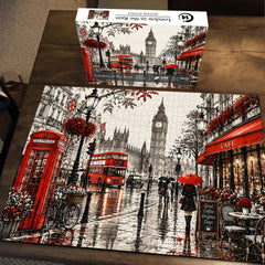 London in the Rain Jigsaw Puzzle 1000 Pieces