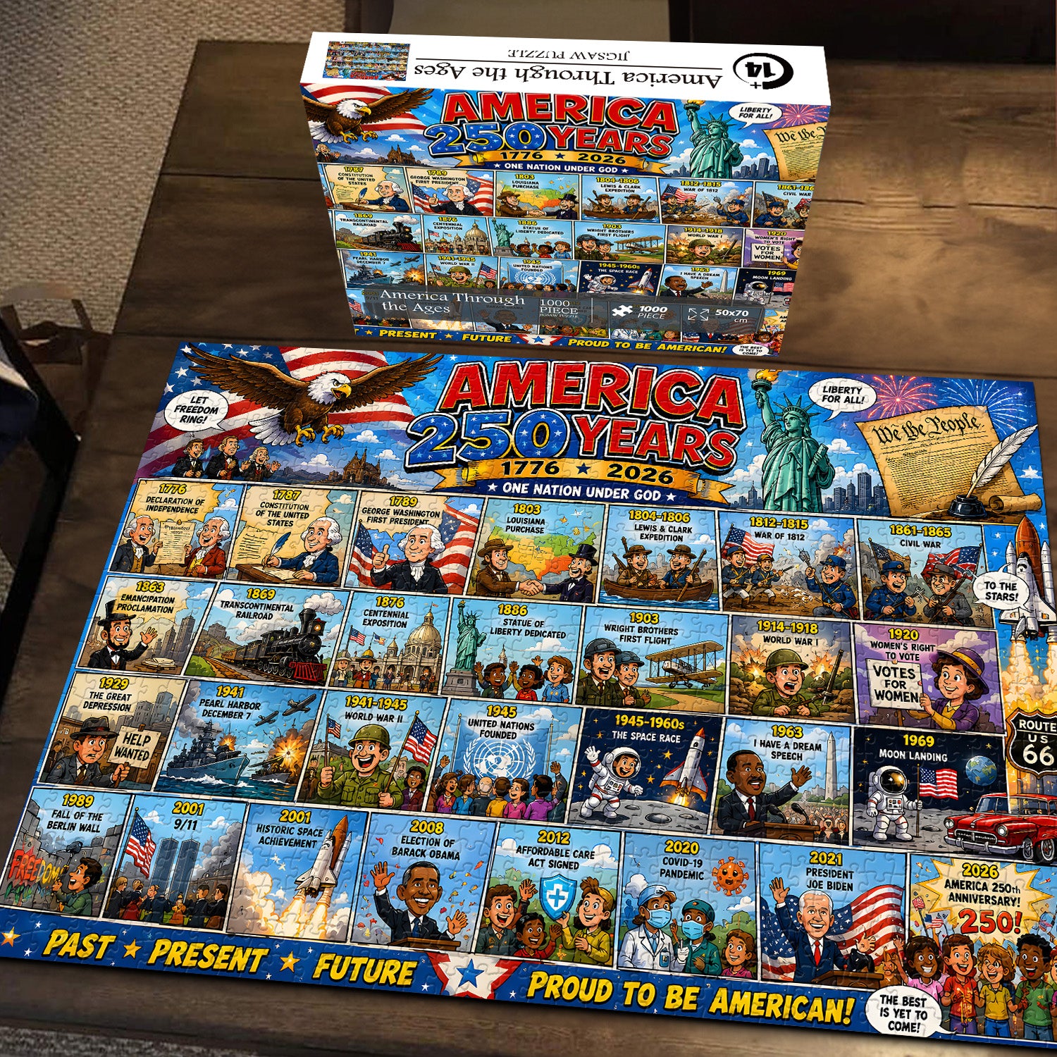 Puzzle America attraverso i secoli 1000 pezzi