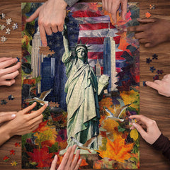 Puzzle Liberty Collage 1000 pezzi