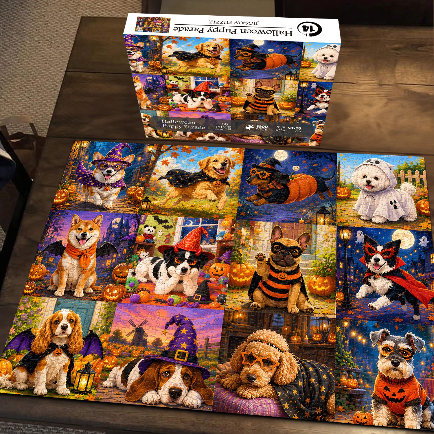 Halloween Puppy Parade Jigsaw Puzzle 1000 Pieces