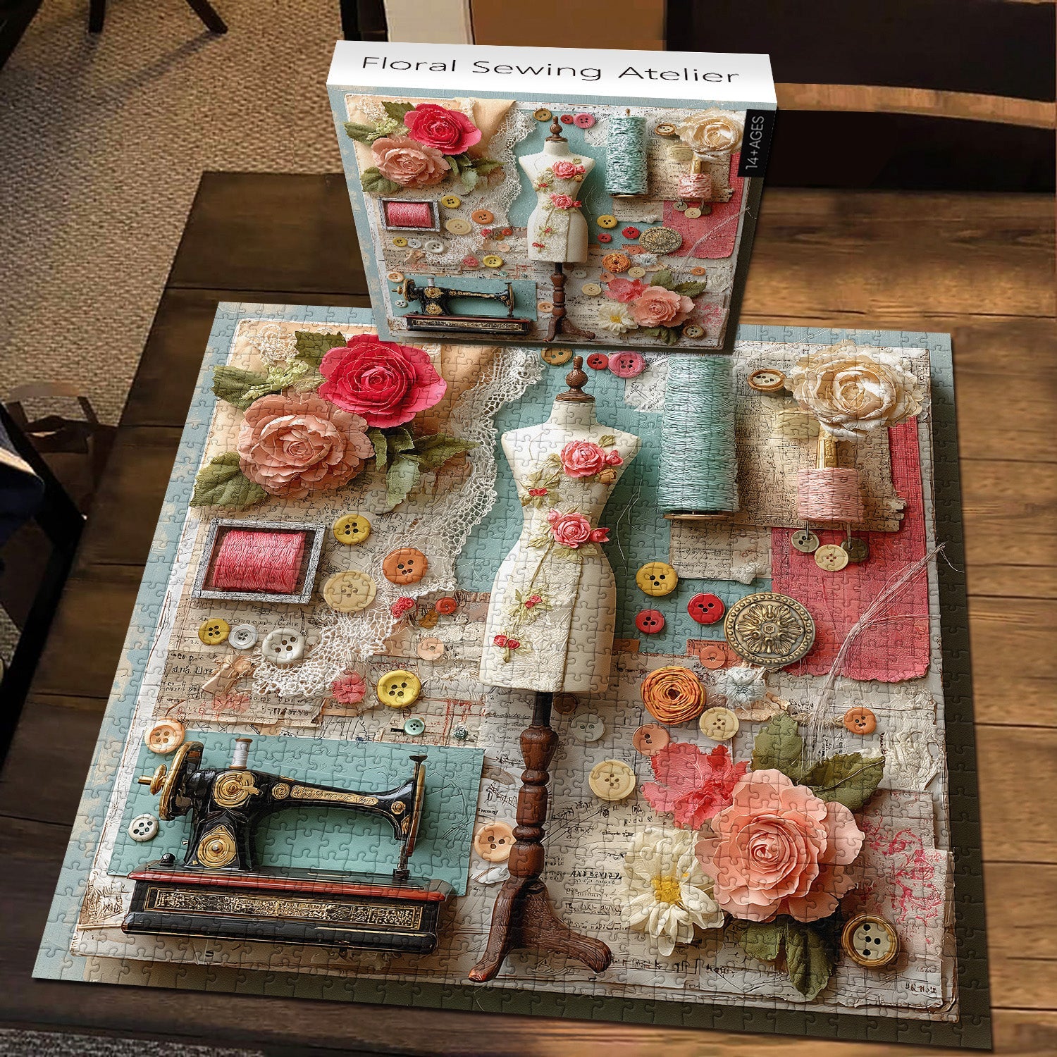 Floral Sewing Atelier Jigsaw Puzzle 1000 Pieces