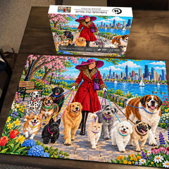 Lakeside Pet Stroll Jigsaw Puzzle 1000 Pieces