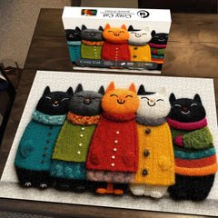 Cozy Cat Art Jigsaw Puzzle 1000 Pieces