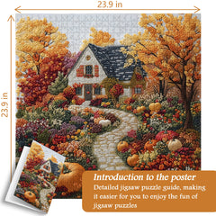 Autumn Cottage Garden Jigsaw Puzzle 1000 Pieces