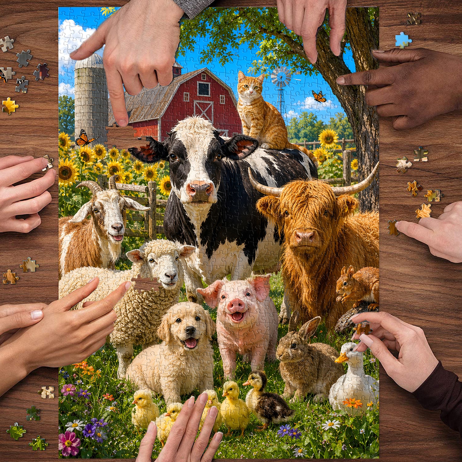 Farm Friends Fiesta Jigsaw Puzzle 1000 Pieces