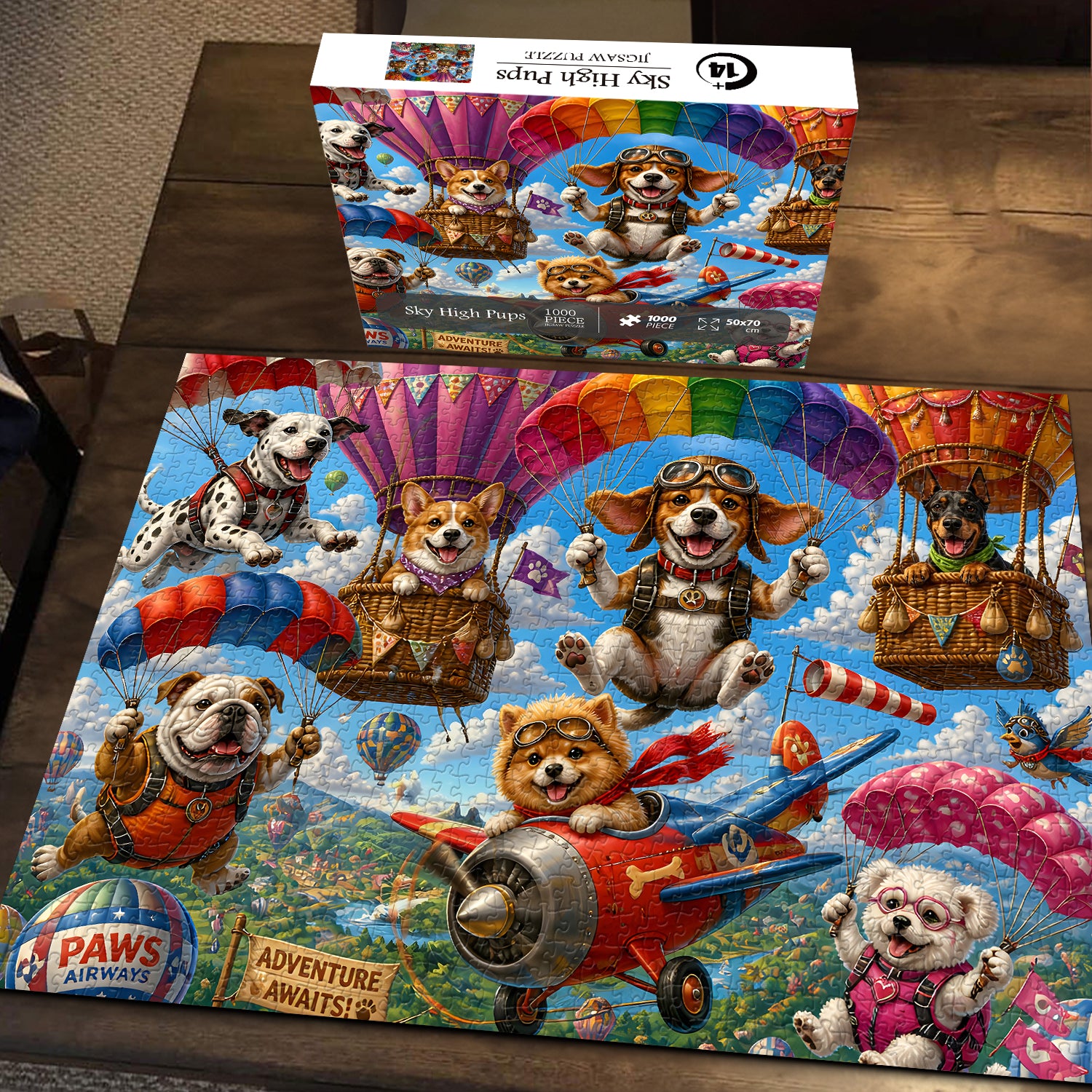 Sky High Pups Jigsaw Puzzle 1000 Pieces