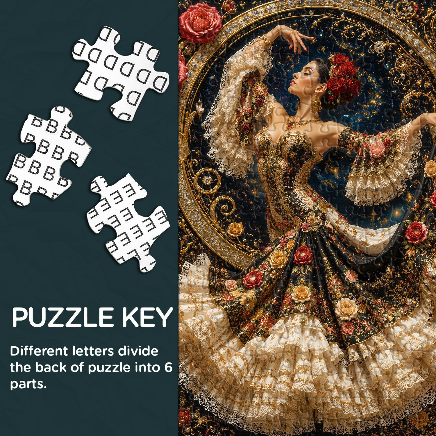 Rose Flamenco Jigsaw Puzzle 1000 Pieces
