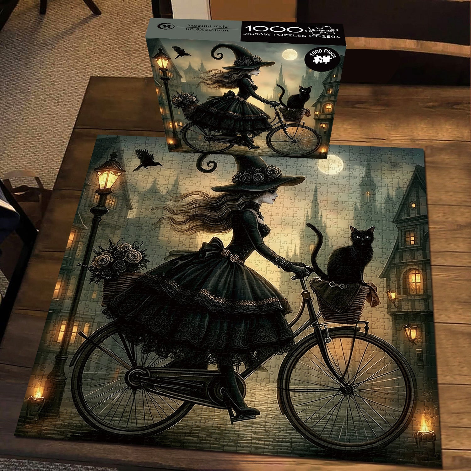 Rompecabezas de paseo iluminado por la luna, 1000 piezas